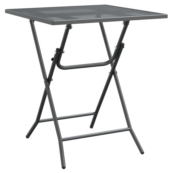 vidaXL Table de jardin 60x60x72 cm Maille métallique Anthracite