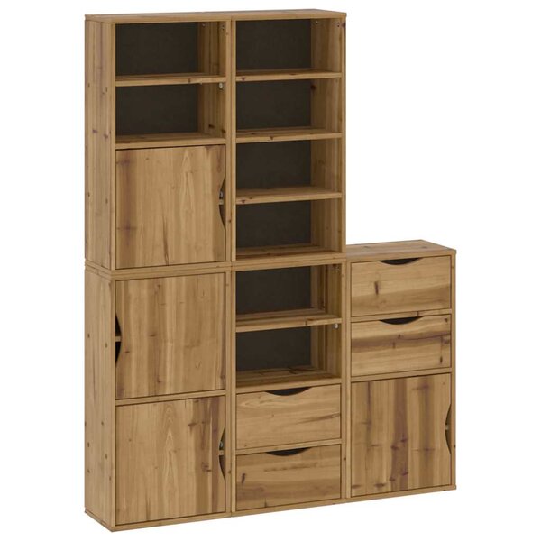 vidaXL Armoires latérales 5 Pièces ODDA 40x24x79 cm bois massif pin