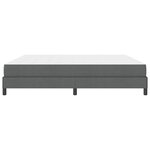 vidaXL Lit à ressorts avec matelas Gris foncé 200 x 200 cm tissu