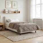vidaXL Duvet complet toute l'année Matelassé Taupe 135 x 220 cm