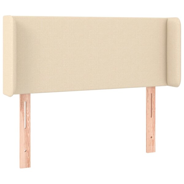 vidaXL Tête de lit avec oreilles Crème 103x16x78/88 cm Tissu