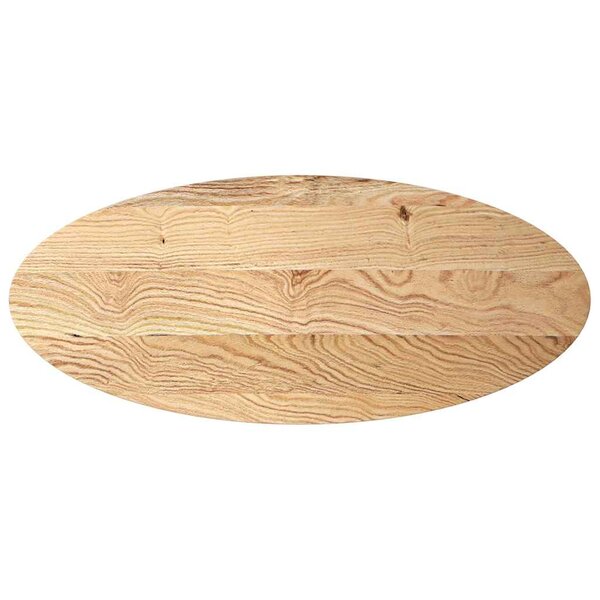 vidaXL Dessus de table 140x60x2 cm bois de chêne massif ovale