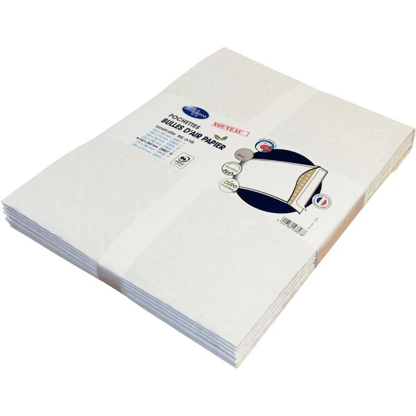 Paquet de 10 pochettes bulle air blanc  240 x 340 mm