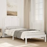 vidaXL Cadre de lit extra long sans matelas 100x210 cm bois massif