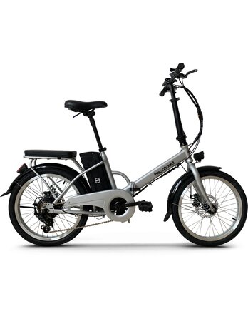 Wegoboard - vélo citybike + 1 batterie supplémentaire (jusqu'à 100 km d'autonomie) - argent
