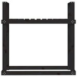 vidaXL Support pour bois de chauffage Noir 110x35x108 5 cm Bois de pin