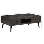 vidaXL Table basse bois de manguier massif 100x60x35 cm