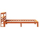 vidaXL Cadre de lit sans matelas cire marron 75x190 cm bois pin massif