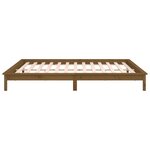vidaXL Cadre de lit à LED sans matelas 140x200 cm bois massif