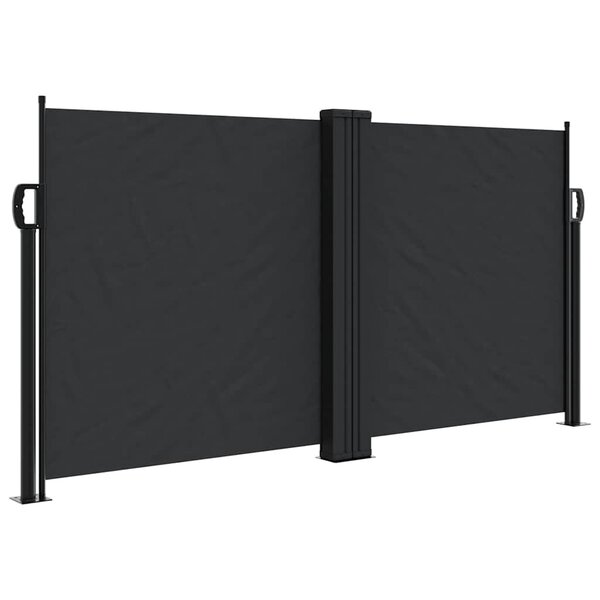 vidaXL Auvent latéral rétractable noir 120x1200 cm