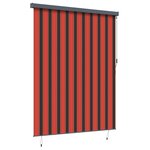 vidaXL Store Roulant Extérieur orange et marron 220 x 250 cm tissu
