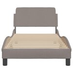 vidaXL Cadre de lit avec tête de lit Taupe 80x200 cm Tissu
