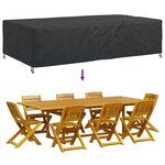 vidaXL Housse pour mobilier d'extérieur Noir 315 x 180 x 74 cm 420D