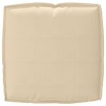 vidaXL Set de coussins de palette 2 Pièces Beige 50 x 50 x 12 cm