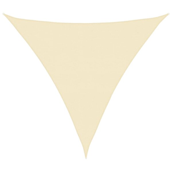 vidaXL Parasol en PEHD triangulaire 5x5x5 m Crème