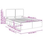 vidaXL Cadre de lit Chêne artisan 150 x 200 cm Bois de pin massif