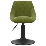 vidaXL Chaises pivotantes à manger lot de 4 vert clair velours