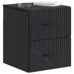 vidaXL Cabinet de chevet mural 2 Pièces Noir 34 5 x 33 x 40 cm