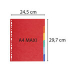 Intercalaires Carte 220g 6 Positions - A4 Maxi - Couleurs Assorties - X 50 - Exacompta