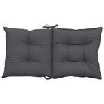 vidaXL Coussins de chaise de jardin à dossier bas lot de 6 anthracite
