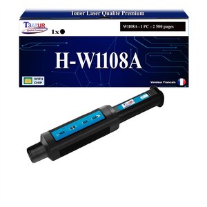 T3AZUR -Toner compatible avec HP W1108A (108A) pour HP Laser NS MFP 1005  1005c  1005w  1020  1020c  1020w