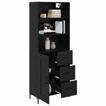 vidaXL Haut Armoire Chêne noir 69 5 x 34 x 180 cm Bois d'ingénierie
