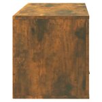 vidaXL Armoire à chaussures murale Chêne fumé 70x35x38 cm Bois de Pin