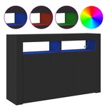 vidaXL Buffet Noir 116 x 30 x 75 cm Bois d'ingénierie