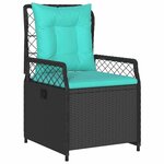 vidaXL Ensemble de salle à manger pour jardin 3 Pièces Noir polyrotin