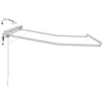vidaXL Cadre de store électrique avec LED Blanc 3 x 2 5 m Aluminium