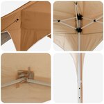vidaXL Tente de fête pop-up 575 x 288 x 245 cm Beige Tissu Oxford