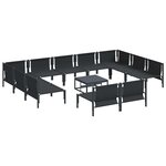 vidaXL Ensemble de canapé de jardin 12 Pièces Anthracite Acier