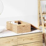 vidaXL Boîte de rangement Naturel 60 x 38 x 20 cm Jacinthe d'eau
