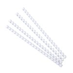 Boite 25 reliures spirales plastique 12mm - Blanc EXACOMPTA