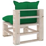 vidaXL Canapé de milieu palette de jardin avec coussins Bois de pin