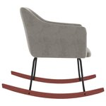 Vidaxl chaise à bascule gris clair velours