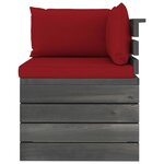 vidaXL Salon palette de jardin 6 Pièces avec coussins Bois de pin massif