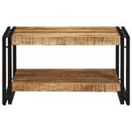vidaXL Table basse 70x50x38 cm bois de manguier massif brut