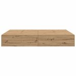 vidaXL Cadre de lit avec stockage chêne artisanal 190 x 135 x 31 5 cm
