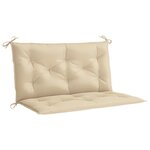 vidaXL Coussin de banc de jardin beige 100x(50+50)x7 cm tissu oxford