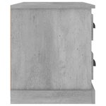 vidaXL Table de chevet gris béton 60x39x45 cm