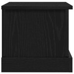 Boîte de stockage vidaXL Chêne noir 50x30x28 cm Bois d'ingénierie