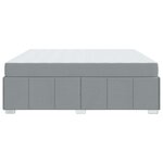 vidaXL Cadre de lit avec matelas Gris clair 180 x 200 cm tissu