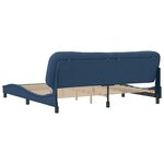 vidaXL Cadre de lit sans matelas Hvar bleu 200x200 cm tissu