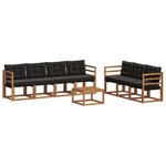 vidaXL Ensemble de canapés d'extérieur 8 pc Naturel et Noir