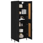 vidaXL Haut Armoire 2 Pièces Chêne noir Bois d'ingénierie