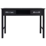 Vidaxl table console noir 110x45x76 cm bois