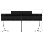 vidaXL Tête de lit de rangement Chêne noir 180 cm Bois d'ingénierie