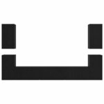 vidaXL Ensemble meuble TV Montage mural Chêne noir Bois d'ingénierie