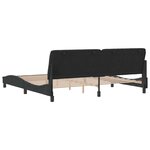 vidaXL Cadre de lit sans matelas noir 200x200 cm velours